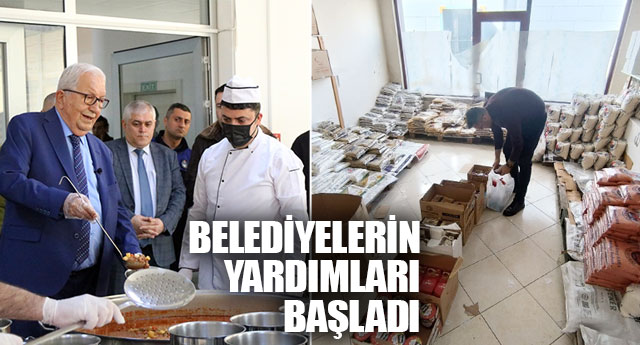 BELED�YELER�N YARDIMLARI BA�LADI