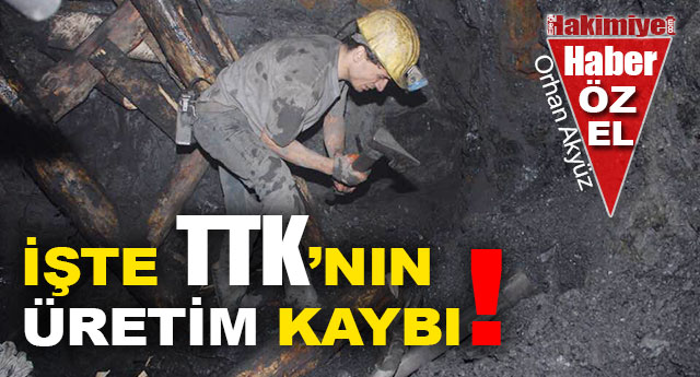 ��TE TTK�NIN �RET�M KAYBI!
