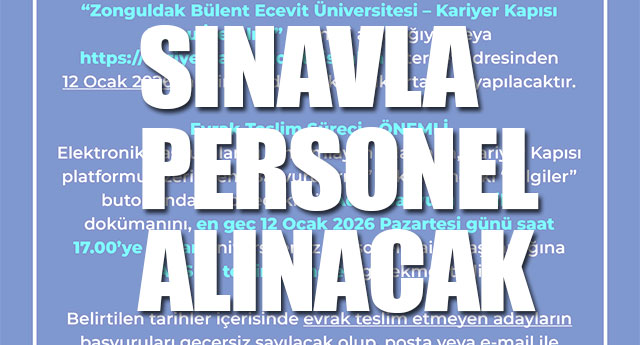 SINAVLA PERSONEL ALINACAK